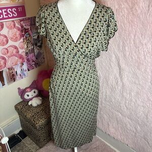 Max Studio retro wrap dress